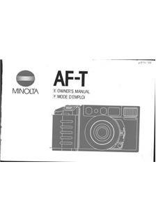 Minolta AF-T manual. Camera Instructions.